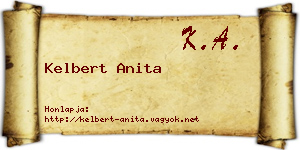 Kelbert Anita névjegykártya